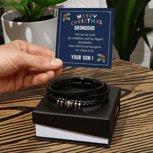 ShineOn-Fulfillment-Jewelry-Mens-Leather-bracelet-in-Two-Tone-Gift-box-Leather-bracelet-Christmas-Gift-for-Grandfather.