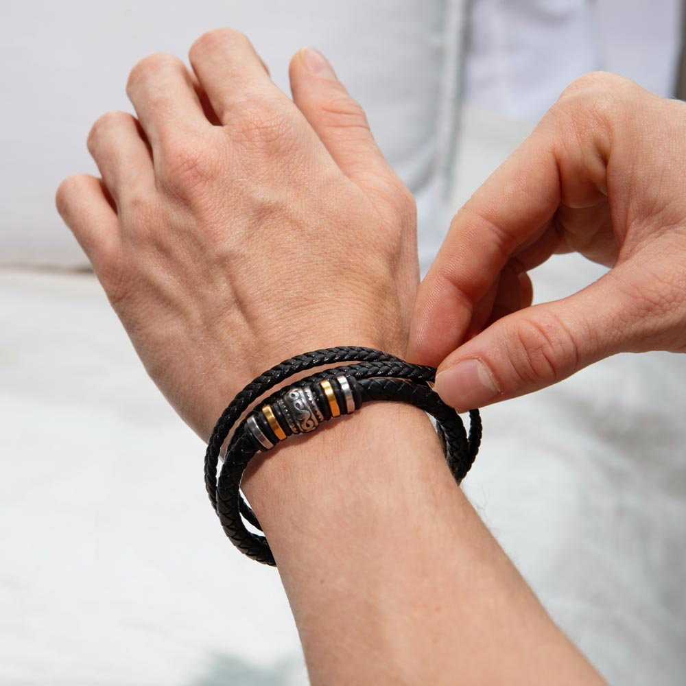 ShineOn-Fulfillment-Jewelry-Mens-leather-Bracelet-Graduation-Gift-for-Son

