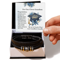 ShineOn-Fulfillment-Jewelry-Mens-leather-Bracelet-in-Two-Tone-Gift-Box-Leather-bracelet-Graduation-Gift-for-Grandson
