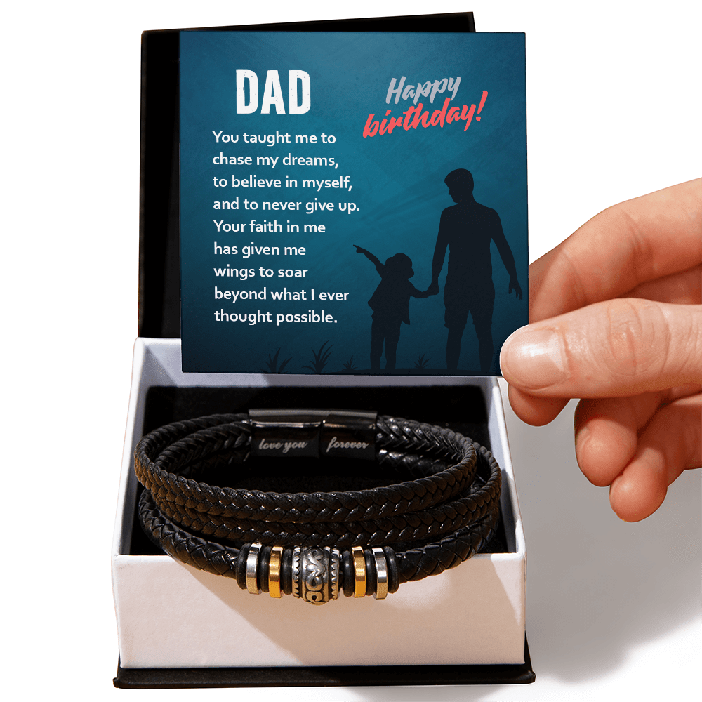 ShineOn-Fulfillment-Jewelry-Mens-leather-Bracelet-in-Two-Tone-Gift-Box-Leather-bracelet-birthday-Gift-for-Dad-from-his-children.
