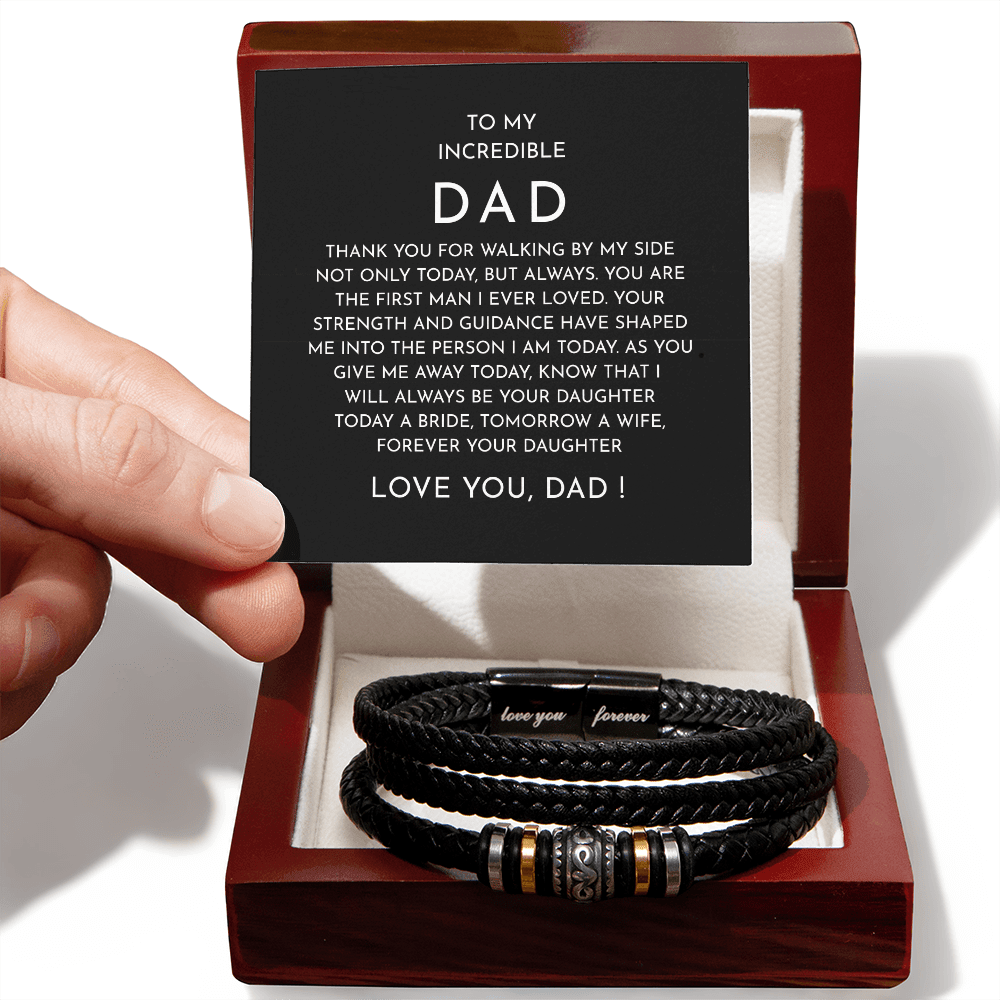 ShineOn-Fulfillment-Jewelry-Mens-Leather-bracelet-in-Luxury-Mahogany-Wood-Gift-box-with-LED-Leather-Bracelet-Wedding-Gift-for-Dad-from-Bride. 
