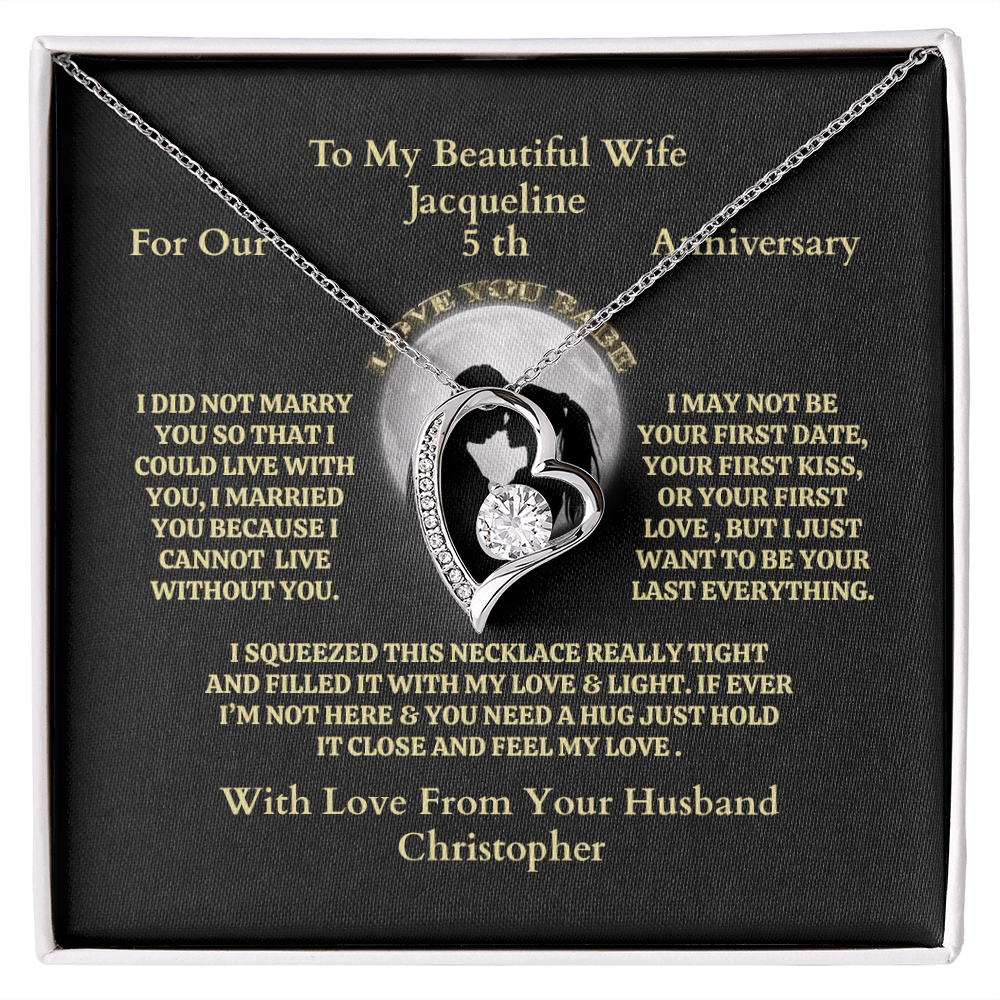 ShineOn-Fulfillment-Jewelry-14k-White-Gold-Finish-Forever-Love-Heart-Pendant-Necklace-in-Standard-gift-Box-Anniversary-Necklace-Gift-For-Wife.