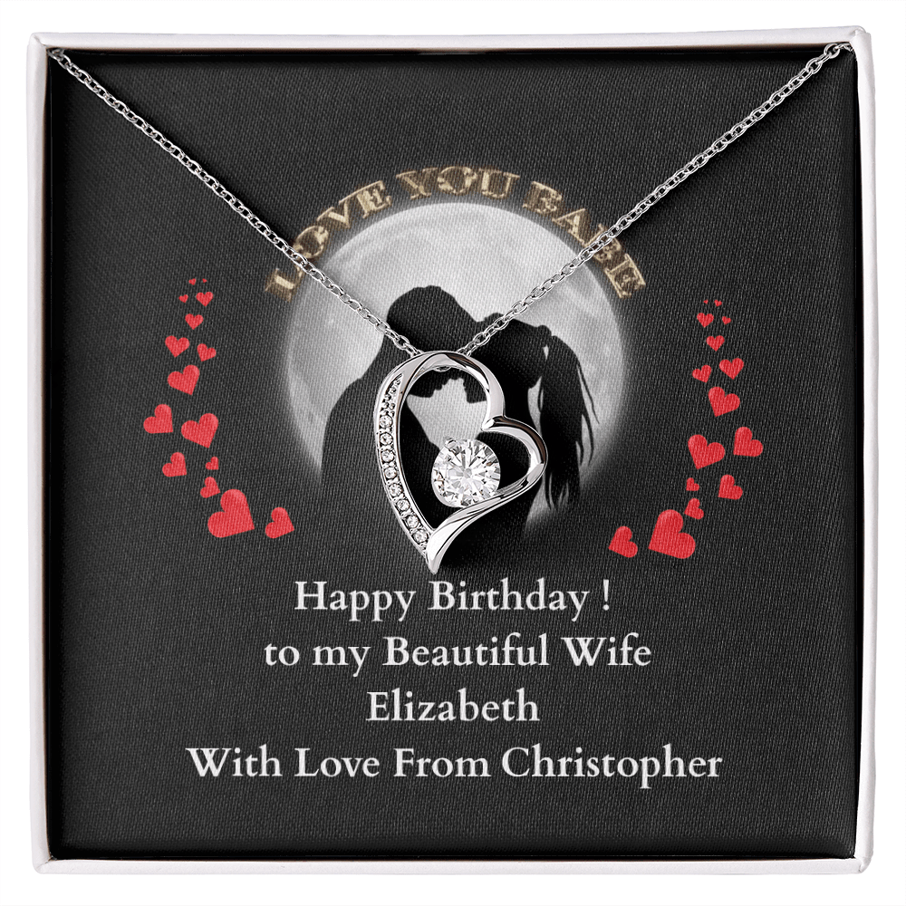 ShineOn-Fulfillment-Jewelry-14k-White-Gold-Finish-Heart-pendant-necklace-in-Standard-Gift-Box-Birthday-necklace-gift-for-Wife-with-personalized-gift- box-card.

