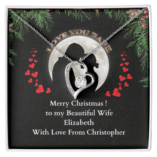 ShineOn-Fulfillment-Jewelry-14k-White-Gold-Finish-Heart-pendant-necklace-in-Standard-Gift-Box-Christmas-necklace-gift-for-Wife-with-personalized-gift- box-card.