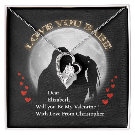 ShineOn-Fulfillment-Jewelry-14k-White-Gold-Finish-Forever-Love-Heart-Pendant-Necklace-in-Standard-Gift-Box-Romantic-necklace-for-Girlfriend-Valentines.