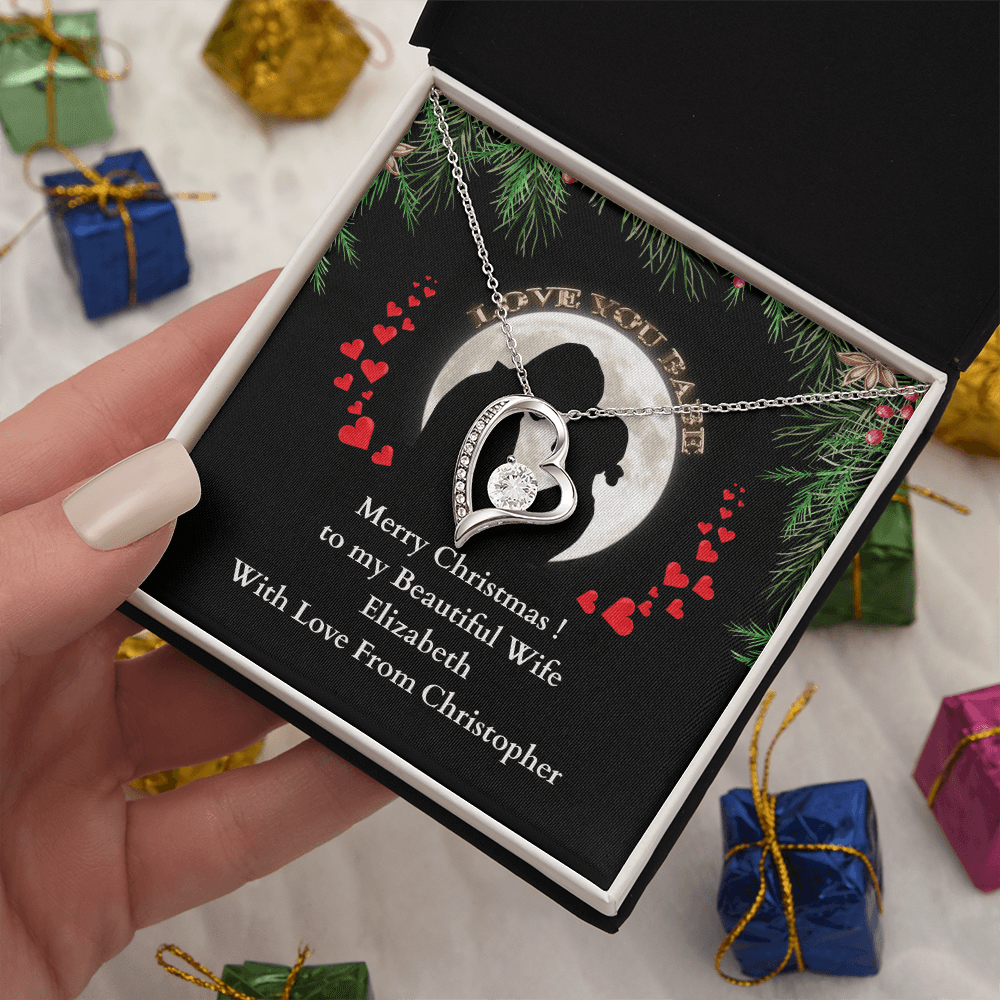 ShineOn-Fulfillment-Jewelry-14k-White-Gold-Finish-Heart-pendant-necklace-in-Standard-Gift-Box-Christmas-necklace-gift-for-Wife-with-personalized-gift- box-card.