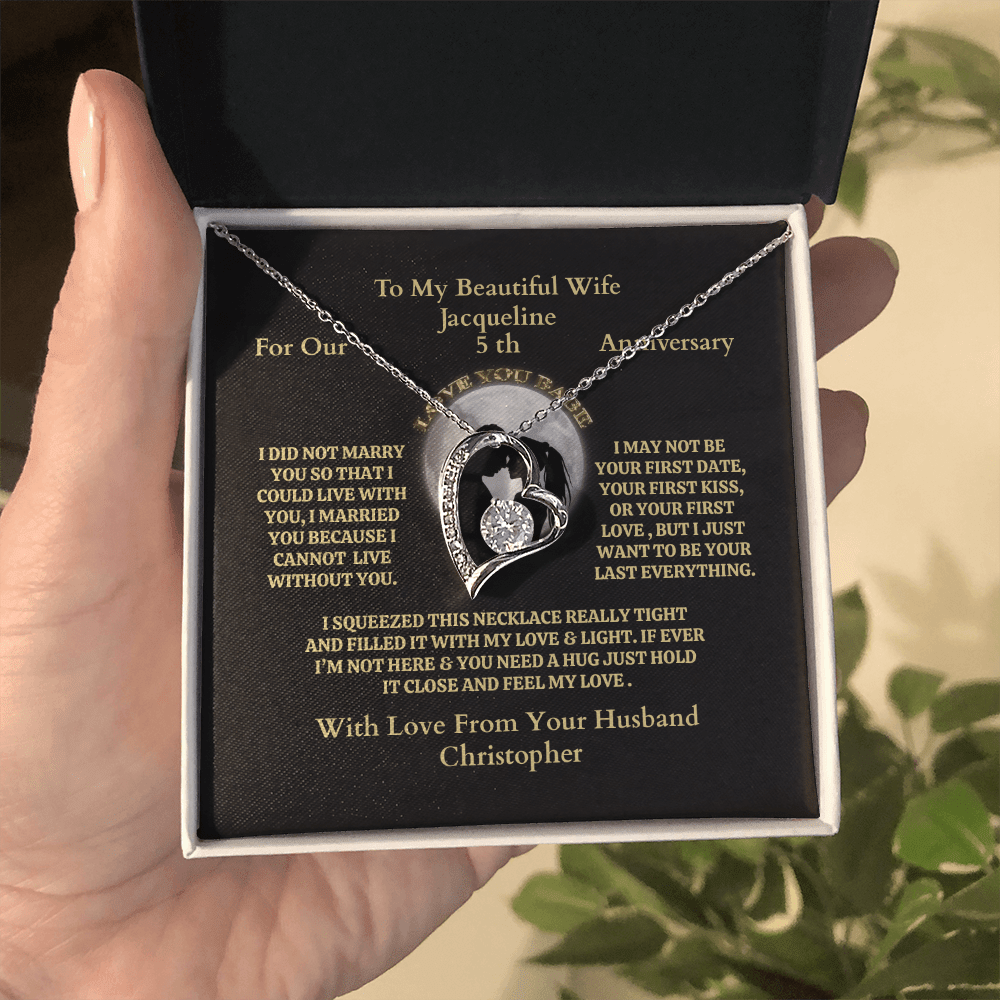 ShineOn-Fulfillment-Jewelry-14k-White-Gold-Finish-Forever-Love-Heart-Pendant-Necklace-in-Standard-gift-Box-Anniversary-Necklace-Gift-For-Wife.