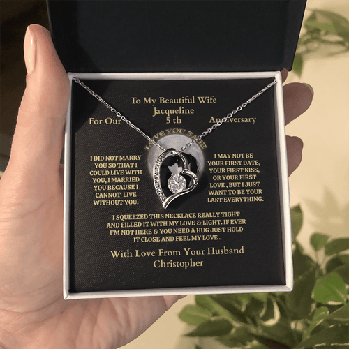 ShineOn-Fulfillment-Jewelry-14k-White-Gold-Finish-Forever-Love-Heart-Pendant-Necklace-in-Standard-gift-Box-Anniversary-Necklace-Gift-For-Wife.