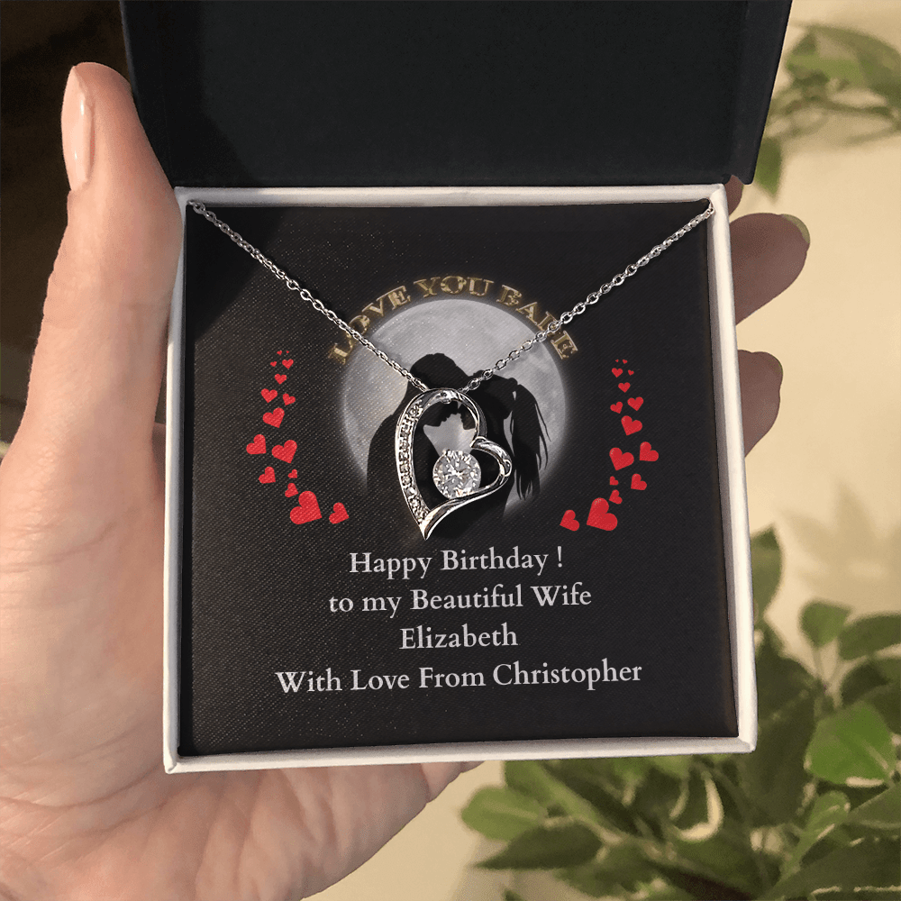 ShineOn-Fulfillment-Jewelry-14k-White-Gold-Finish-Heart-pendant-necklace-in-Standard-Gift-Box-Birthday-necklace-gift-for-Wife-with-personalized-gift- box-card.

