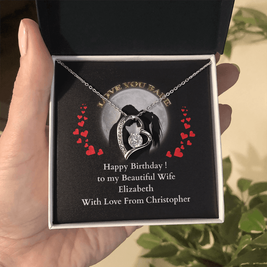 ShineOn-Fulfillment-Jewelry-14k-White-Gold-Finish-Heart-pendant-necklace-in-Standard-Gift-Box-Birthday-necklace-gift-for-Wife-with-personalized-gift- box-card.

