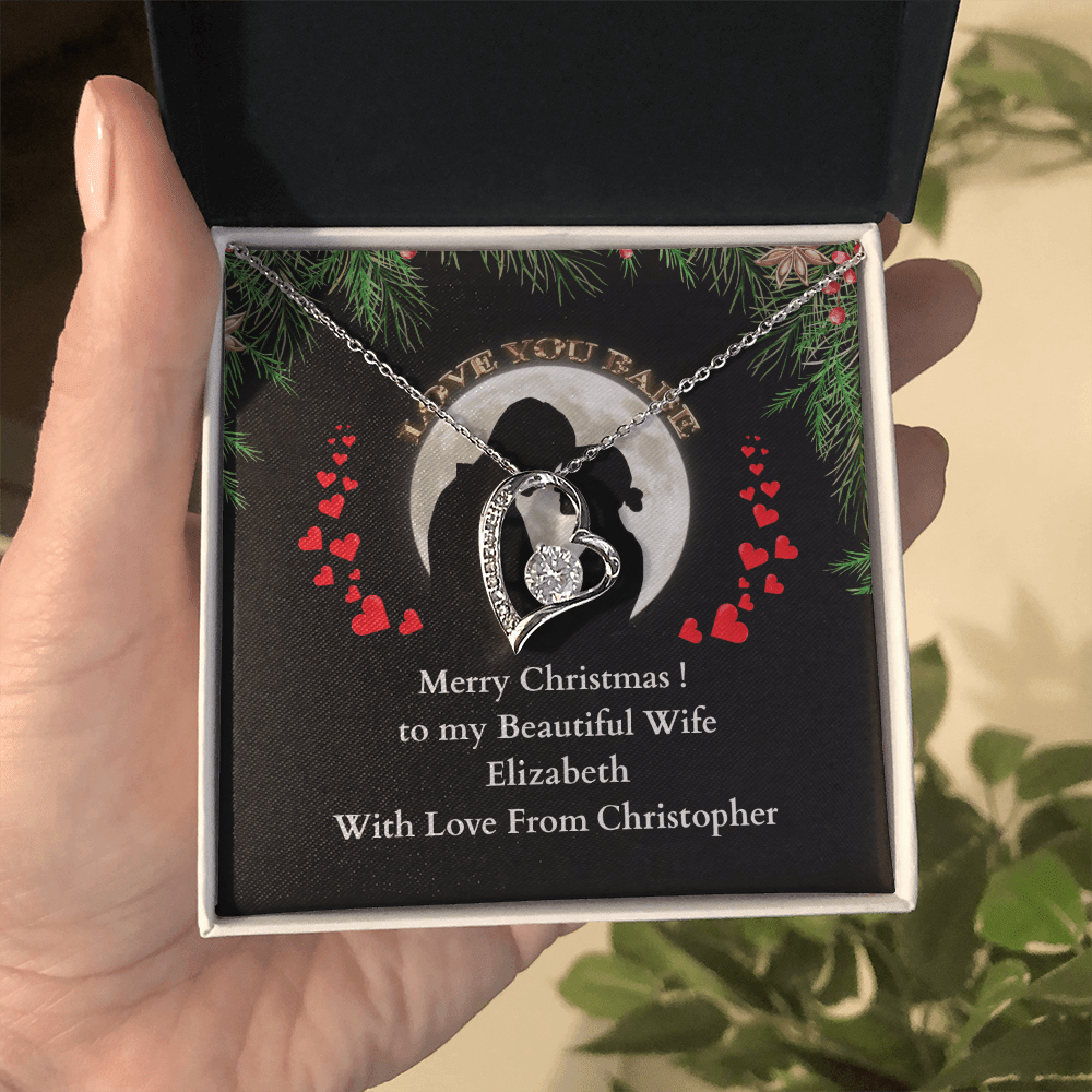 ShineOn-Fulfillment-Jewelry-14k-White-Gold-Finish-Heart-pendant-necklace-in-Standard-Gift-Box-Christmas-necklace-gift-for-Wife-with-personalized-gift- box-card.