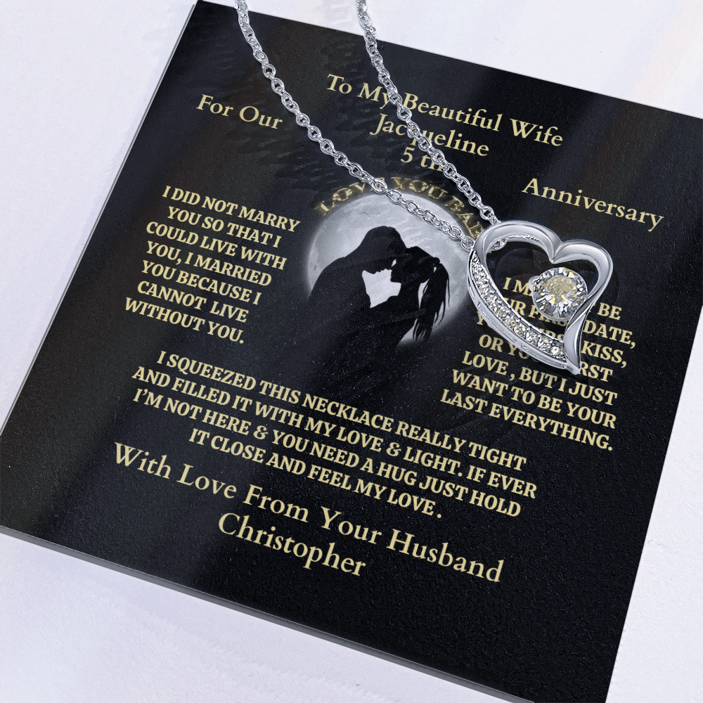 ShineOn-Fulfillment-Jewelry-14k-White-Gold-Finish-Forever-Love-Heart-Pendant-Necklace-in-Standard-gift-Box-Anniversary-Necklace-Gift-For-Wife.