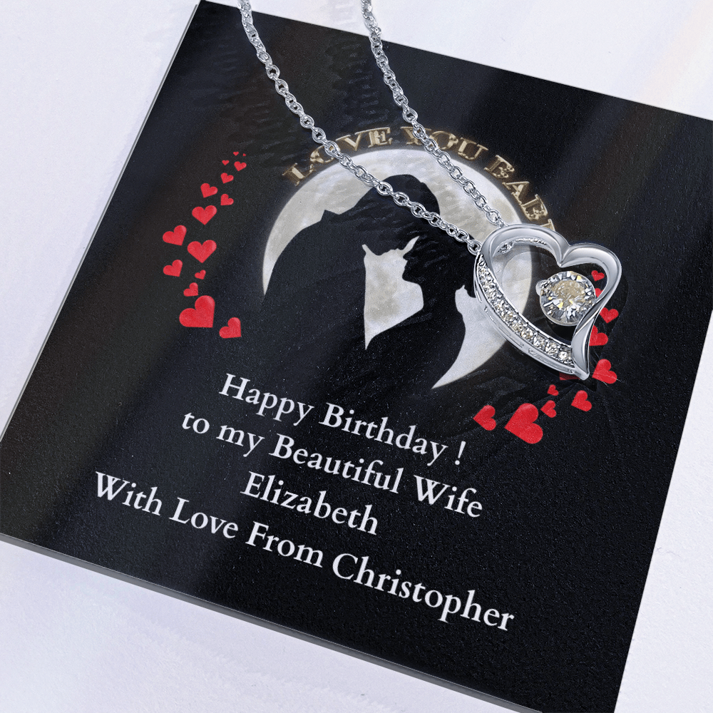 ShineOn-Fulfillment-Jewelry-14k-White-Gold-Finish-Heart-pendant-necklace-in-Luxury-Gift-Box-Birthday-necklace-gift-for-Wife-with-personalized-gift- box-card.
