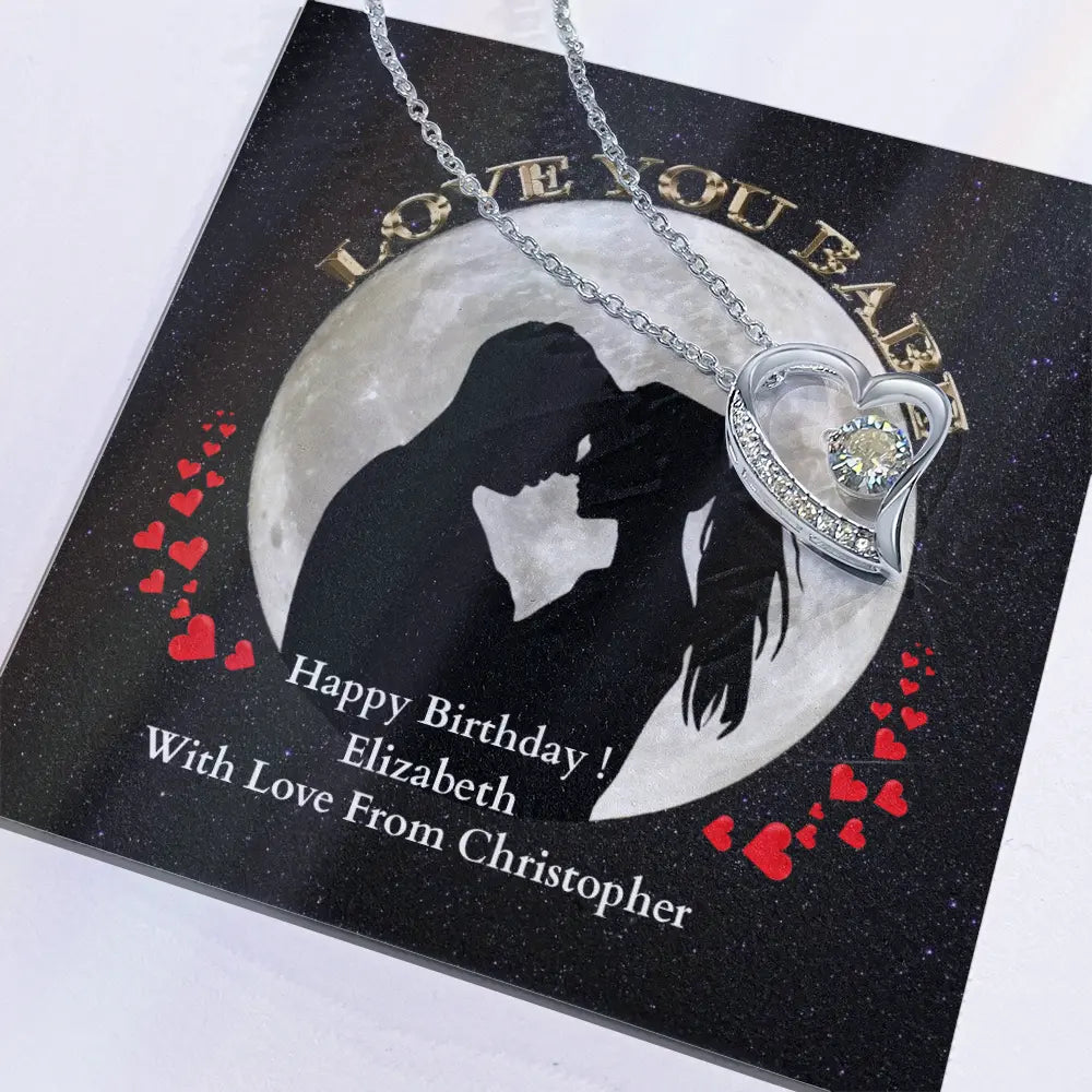 ShineOn-Fulfillment-Jewelry-14k-White-Gold-Finish-Heart-pendant-necklace-in-Standard-Gift-Box-Birthday-necklace-gift-for-girlfriend-with-personalized-gift- box-card.


