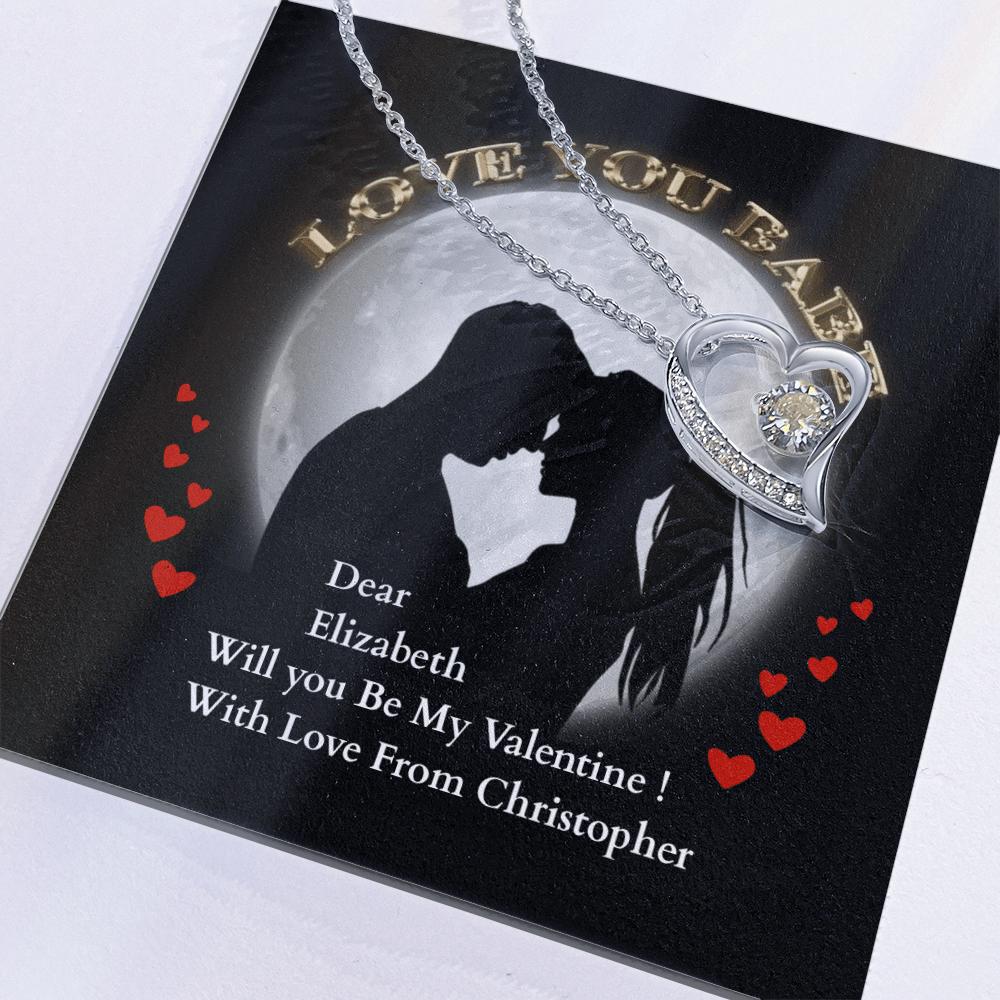 ShineOn-Fulfillment-Jewelry-14k-White-Gold-Finish-Forever-Love-Heart-Pendant-Necklace-in-Standard-Gift-Box-Romantic-necklace-for-Girlfriend-Valentines.