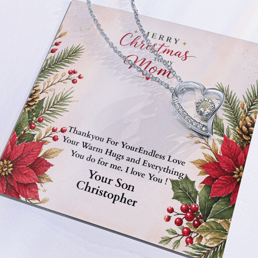 ShineOn-Fulfillment-Jewelry-14k-White-Gold-Finish-Heart-pendant-necklace-in-Standard-Gift-Box-Christmas-necklace-gift-for-Mom-with-personalized-gift- box-card.