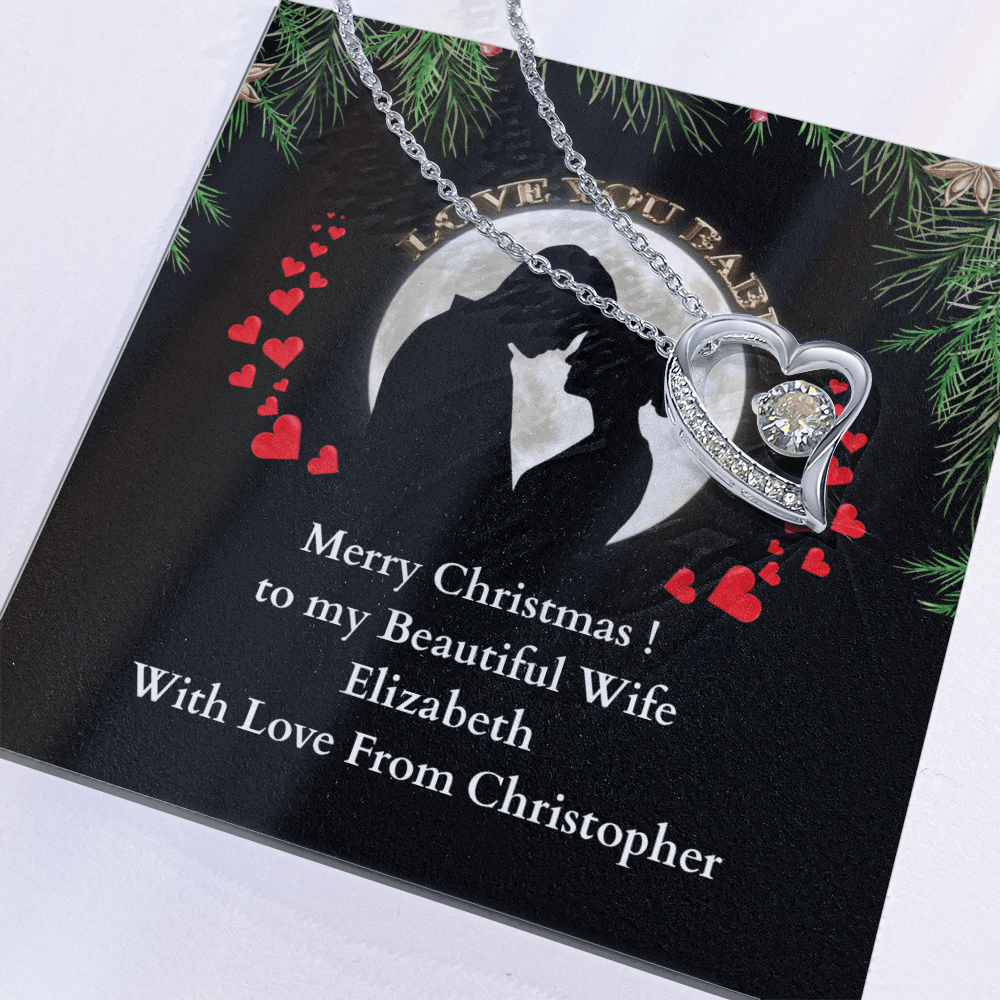 ShineOn-Fulfillment-Jewelry-14k-White-Gold-Finish-Heart-pendant-necklace-in-Standard-Gift-Box-Christmas-necklace-gift-for-Wife-with-personalized-gift- box-card.