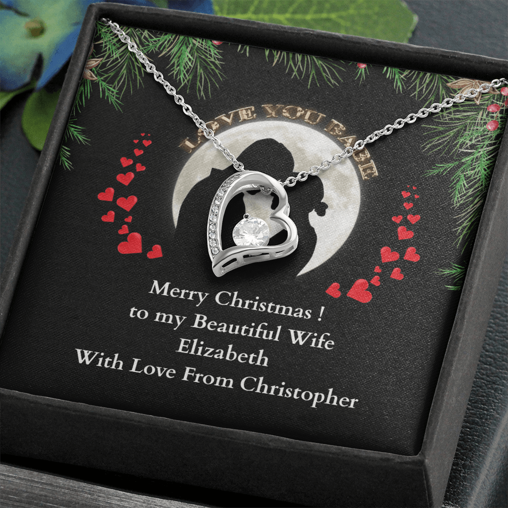ShineOn-Fulfillment-Jewelry-14k-White-Gold-Finish-Heart-pendant-necklace-in-Standard-Gift-Box-Christmas-necklace-gift-for-Wife-with-personalized-gift- box-card.