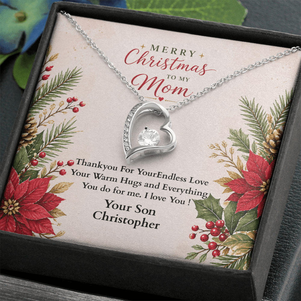 ShineOn-Fulfillment-Jewelry-14k-White-Gold-Finish-Heart-pendant-necklace-in-Standard-Gift-Box-Christmas-necklace-gift-for-Mom-with-personalized-gift- box-card.