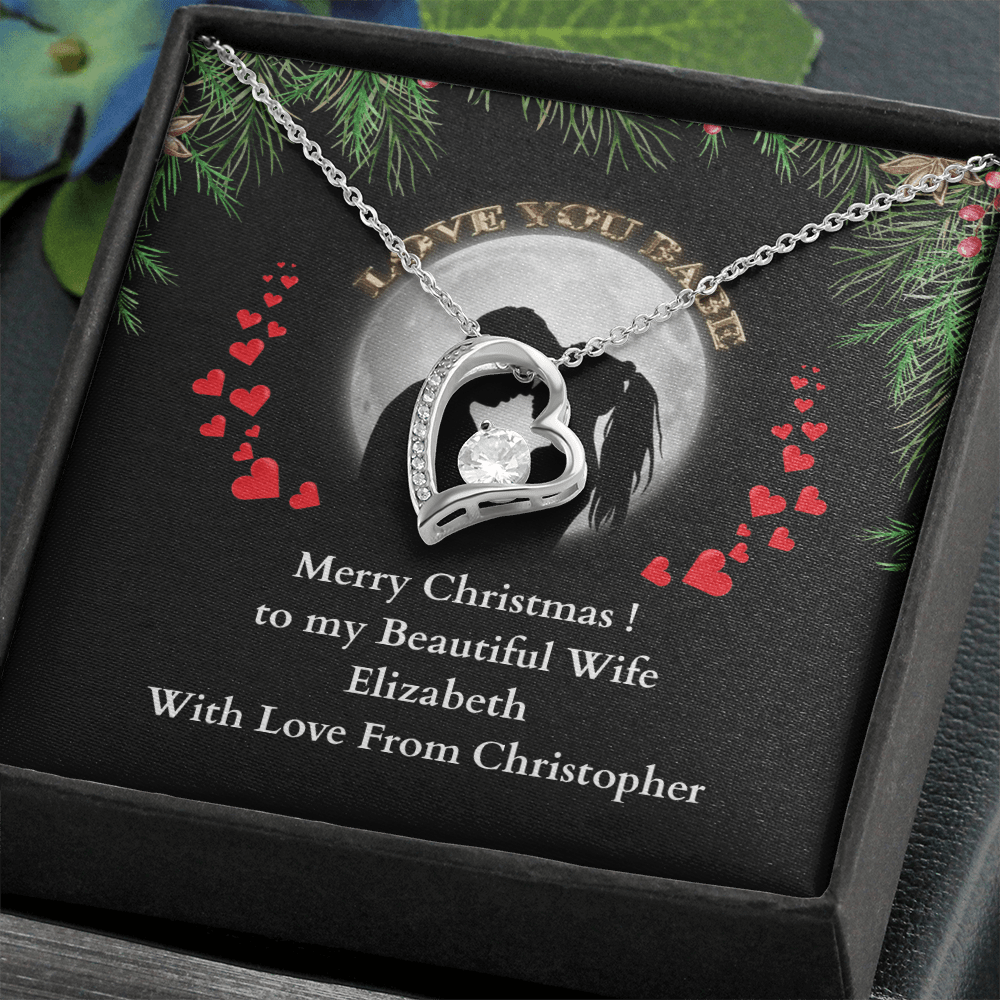 ShineOn-Fulfillment-Jewelry-14k-White-Gold-Finish-Heart-pendant-necklace-in-Standard-Gift-Box-Christmas-necklace-gift-for-Wife-with-personalized-gift- box-card.
