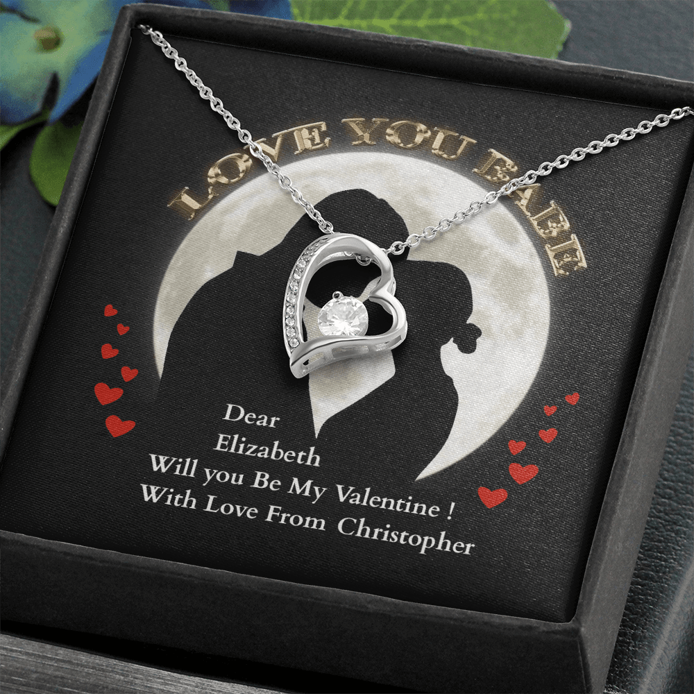 ShineOn-Fulfillment-Jewelry-14k-White-Gold-Finish-Forever-Love-Heart-Pendant-Necklace-in-Standard-Gift-Box- Romantic-Valentines-Necklace-for-Girlfriend. 
