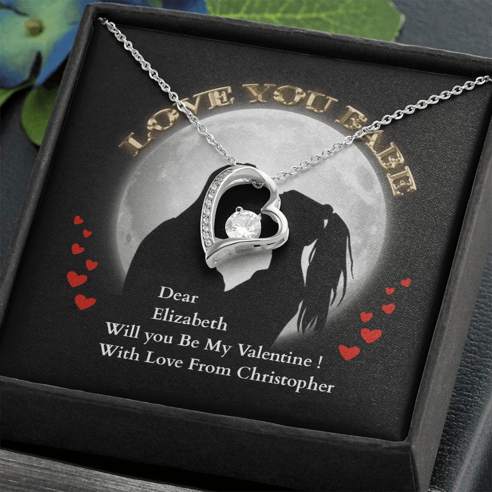 ShineOn-Fulfillment-Jewelry-14k-White-Gold-Finish-Forever-Love-Heart-Pendant-Necklace-in-Standard-Gift-Box-Romantic-necklace-for-Girlfriend-Valentines.