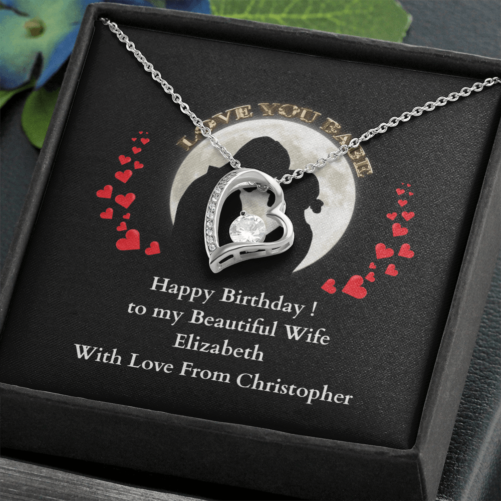ShineOn-Fulfillment-Jewelry-14k-White-Gold-Finish-Heart-pendant-necklace-in-Luxury-Gift-Box-Birthday-necklace-gift-for-Wife-with-personalized-gift- box-card.
