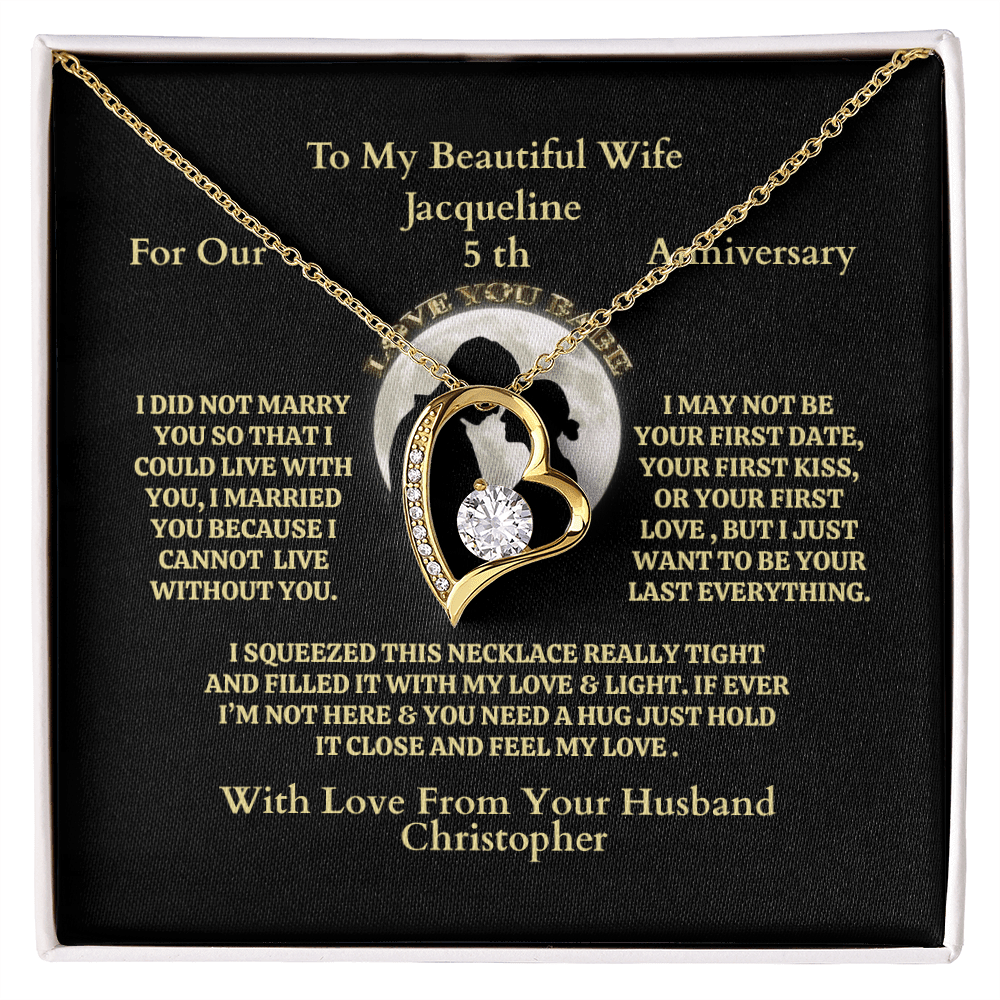 ShineOn Fulfillment Jewelry-18K-Yellow-Gold-Finish-Interlocking-hearts-Pendant-Necklace-in-Standard-Box- Necklace-Anniversary-Gift-for-Wife