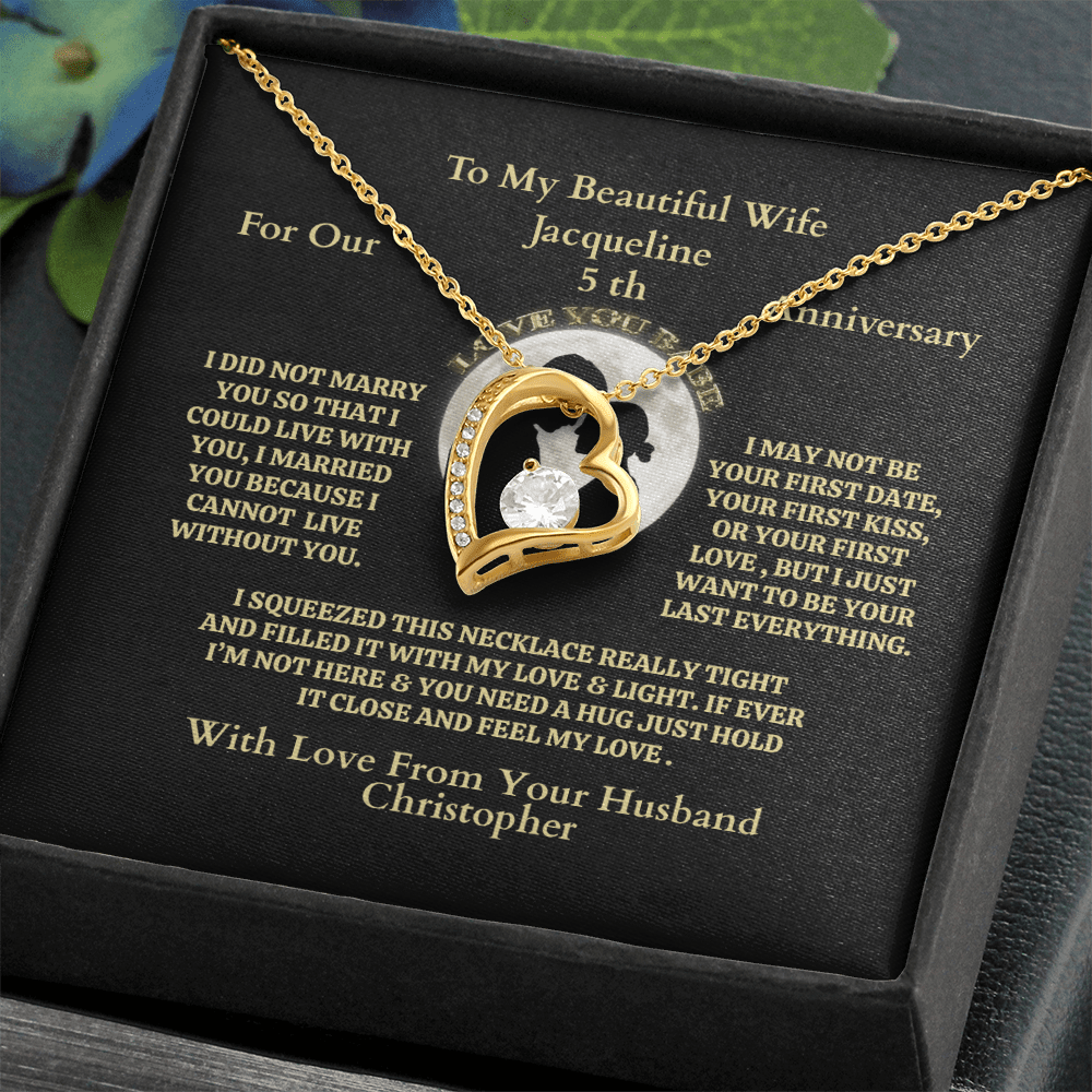 ShineOn Fulfillment Jewelry-18K-Yellow-Gold-Finish-Interlocking-hearts-Pendant-Necklace-in-Standard-Box- Necklace-Anniversary-Gift-for-Wife
