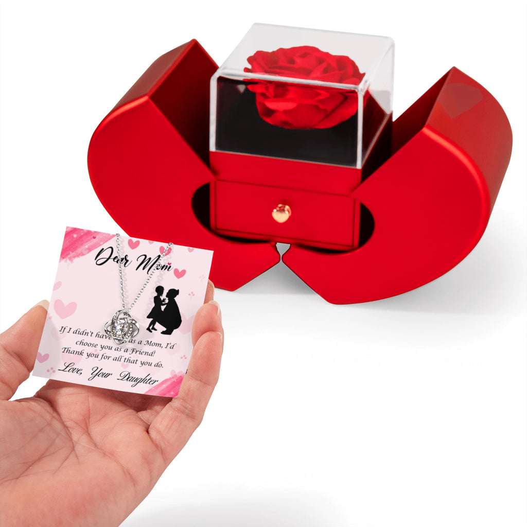 ShineOn-Fulfillment-Jewelry-14k-White-Gold-Finish-Forever-Love-Knot-Pendant-Necklace-in-Red-Heart-Rose-Gift-Box- Mothers-day-necklace-for-Mom-from Daughter.        
