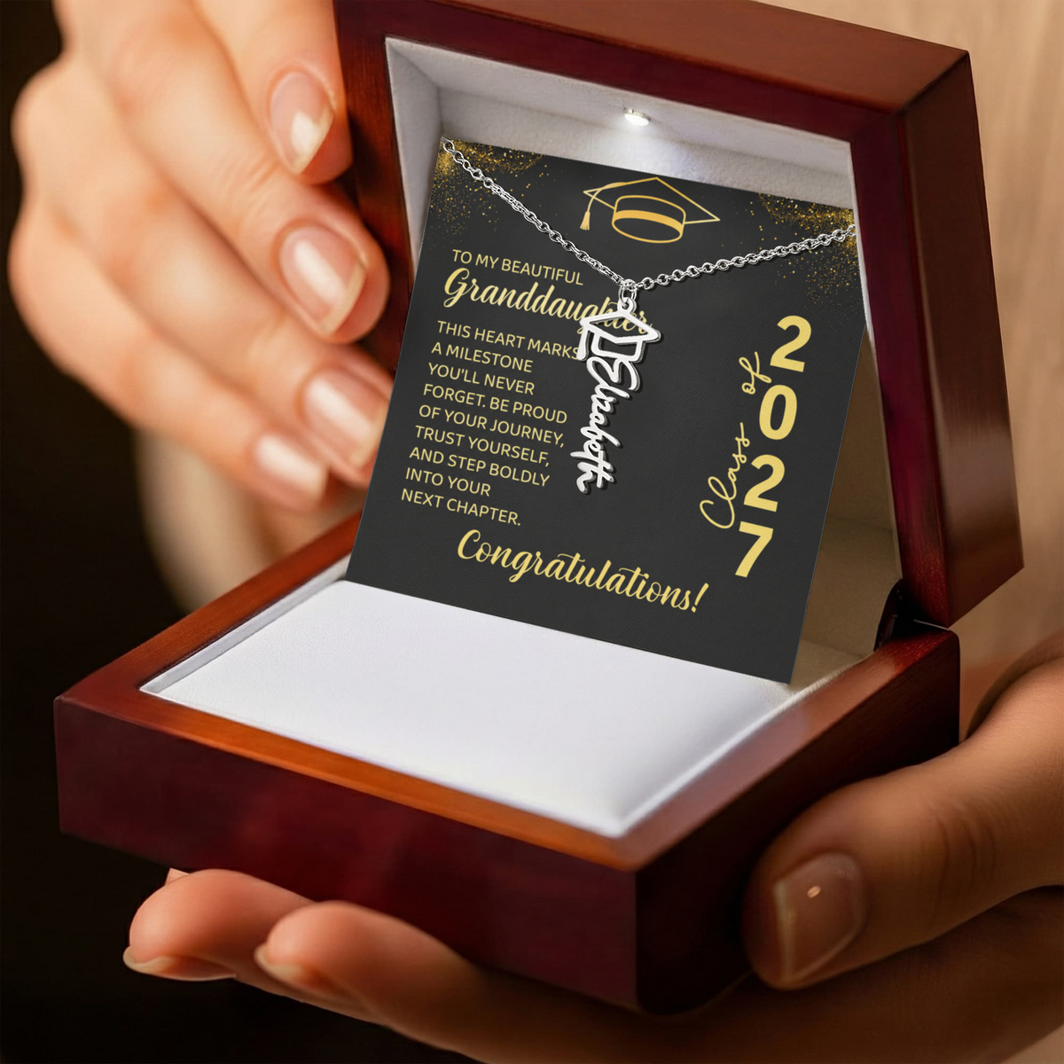ShineOn-Fulfillment-Jewelry-Polished-Stainless-Steel-Graduation-cap-name-necklace-in-Luxury-gift-box- with-Led-Graduation-Jewelry-gift-for-Granddaughter.
