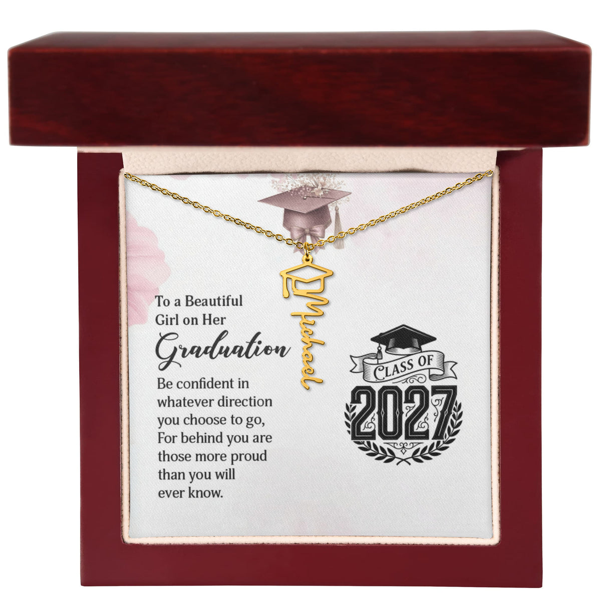 ShineOn-Fulfillment-Jewelry-18K-Yellow-Gold-Finish-Graduation-cap-name-necklace-in-Luxury-gift-box- with-Led-Graduation-necklace-gift-for-Daughter.             

