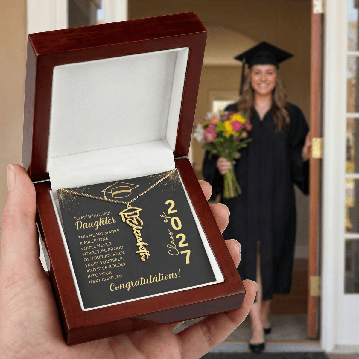ShineOn-Fulfillment-Jewelry-18K-Yellow-Gold-Finish-Graduation-cap-Name-necklace-in-Luxury-gift-box- with-Led-Graduation-necklace-gift-for-Daughter. 