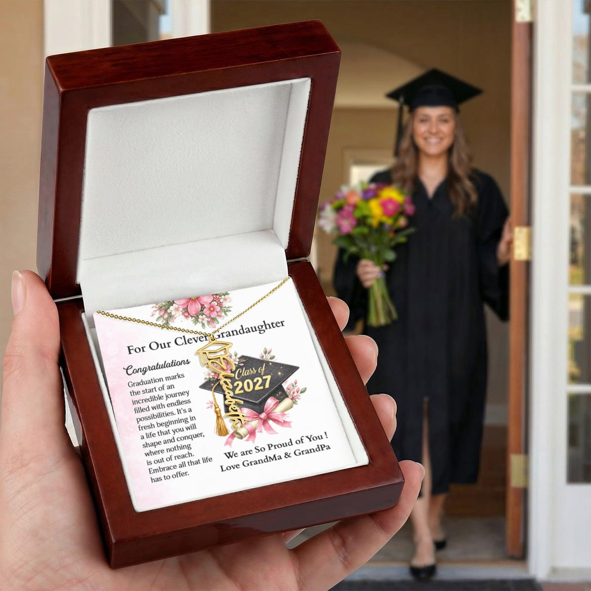 ShineOn-Fulfillment-Jewelry-18K-Yellow-Gold-Finish-Graduation-cap-name-necklace-in-Luxury-gift-box- with-Led-Graduation-Jewelry-gift-for-Granddaughter