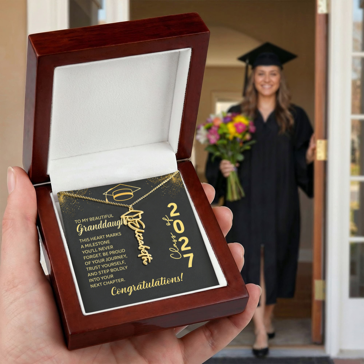 ShineOn-Fulfillment-Jewelry-18K-Yellow-Gold-Finish-Graduation-cap-name-necklace-in-Luxury-gift-box- with-Led-Graduation-Jewelry-gift-for-Granddaughter