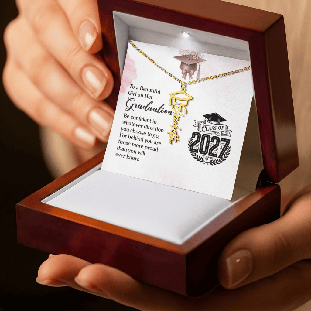 ShineOn-Fulfillment-Jewelry-18K-Yellow-Gold-Finish-Graduation-cap-name-necklace-in-Luxury-gift-box- with-Led-Graduation-necklace-gift-for-Daughter.             

