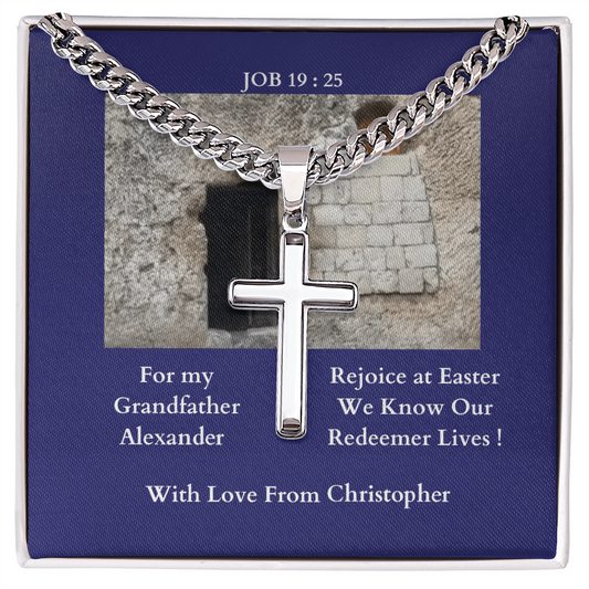 Christian Cross Necklace for GrandPa