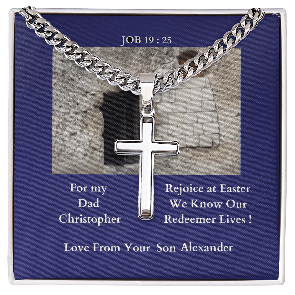 ShineOn-Fulfillment-Jewelry- Standard-Box- Polished-Stainless-Steel-Christian-Cross-Necklace-gift-for-Dad-from-Son.