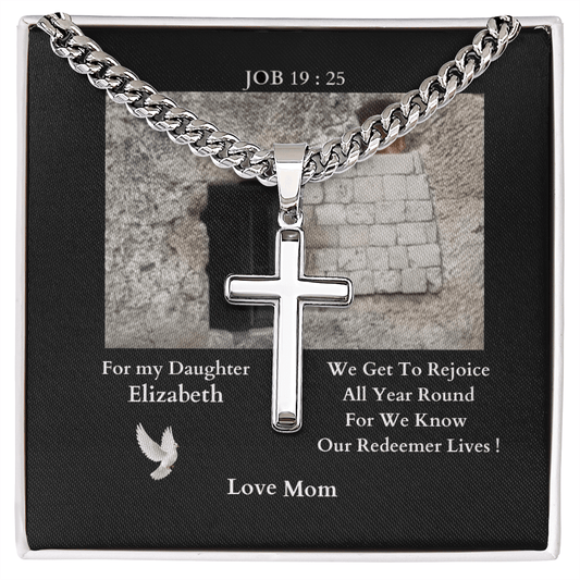 ShineOn-Fulfillment-Jewelry- Standard-Box- Polished-Stainless-Steel-Christian-Cross-Necklace-gift-for-Daughter-from-dad-or-Mom.
