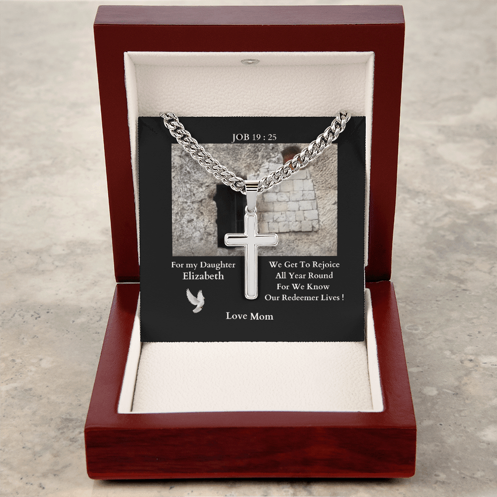 ShineOn-Fulfillment-Jewelry-Luxury Box-Polished-Stainless-Steel-Christian-Cross-Necklace-gift-for-Daughter-from-dad-or-Mom.