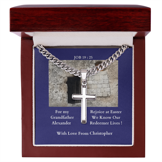 Christian Cross Necklace for GrandPa