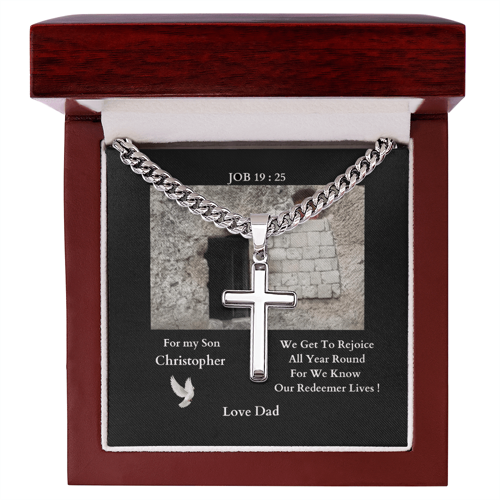 ShineOn-Fulfillment-Jewelry-Luxury Box-Polished-Stainless-Steel-Christian-Cross-Necklace-gift-for-Son-from-dad-or-Mom.
