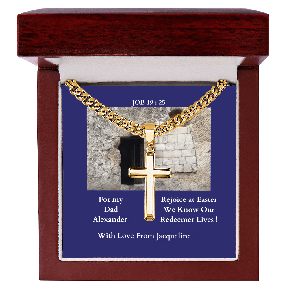 ShineOn-Fulfillment-Jewelry-Luxury-Box-18K-Yellow-Gold-Finish-Christian-Cross-Necklace -gift-for-Dad

