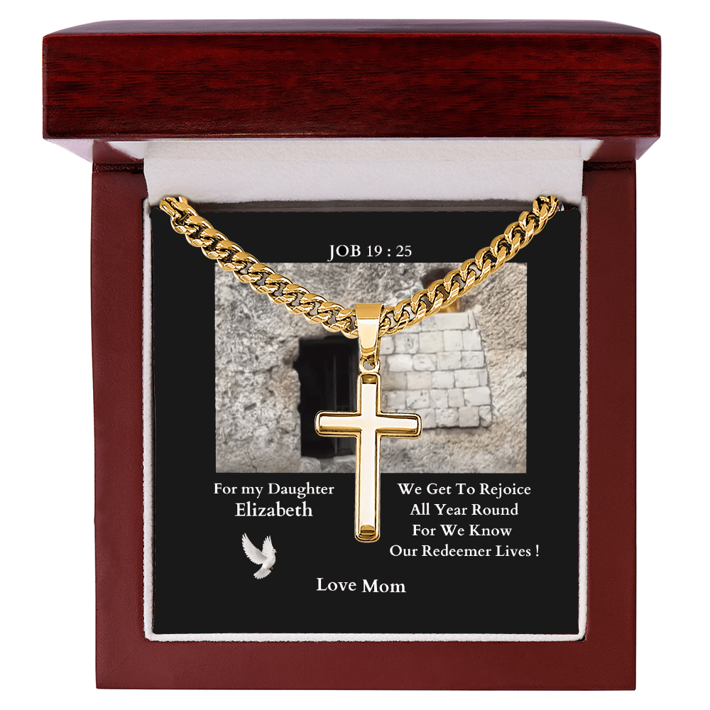 ShineOn-Fulfillment-Jewelry-Luxury-Box-18K-Yellow-Gold-Finish-Christian-Cross-Necklace -gift-for-Daughter-from-dad-or-Mom.
