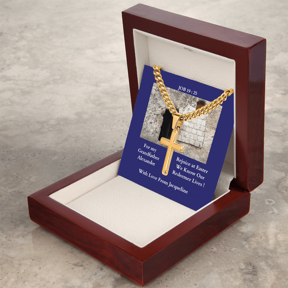 ShineOn-Fulfillment-Jewelry-Luxury-Box-18K-Yellow-Gold-Finish-Christian-Cross-Necklace-for-GrandPa
