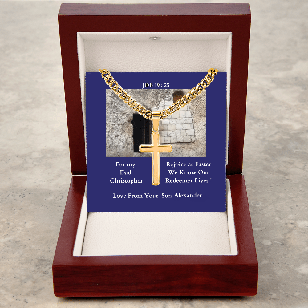 ShineOn-Fulfillment-Jewelry-Luxury-Box-18K-Yellow-Gold-Finish-Christian-Cross-Necklace -gift-for-Dad-from-Son