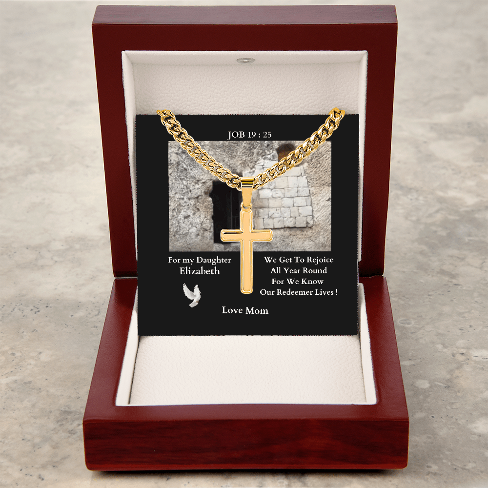 ShineOn-Fulfillment-Jewelry-Luxury-Box-18K-Yellow-Gold-Finish-Christian-Cross-Necklace -gift-for-Daughter-from-dad-or-Mom.

