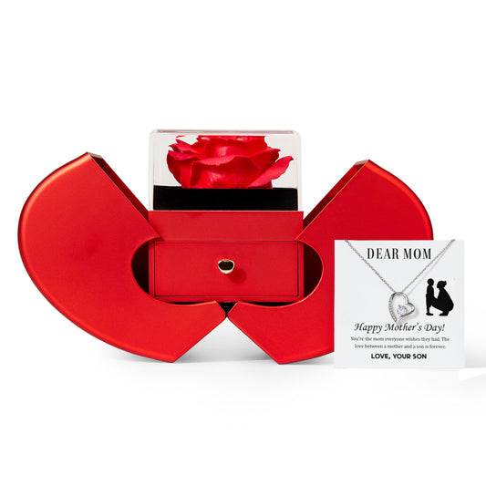 ShineOn-Fulfillment-Jewelry-14k-White-Gold-Finish-Forever-Love-Heart-Pendant-Necklace-in-Red-Heart-Rose-Gift-Box- Mothers-day-necklace-for-Mom-from Son.