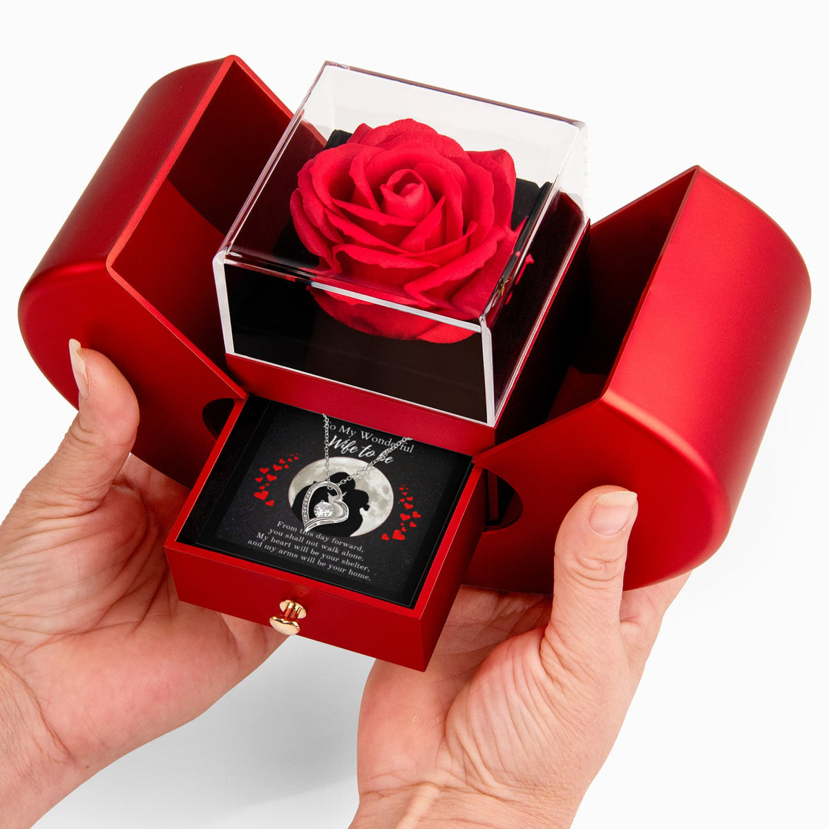 ShineOn-Fulfillment-Jewelry-14k-White-Gold-Finish-Forever-Love-Heart-Pendant-Necklace-in-Red-Heart-shaped-Rose-Gift-Box-Wedding-gift-for-bride.
.  
