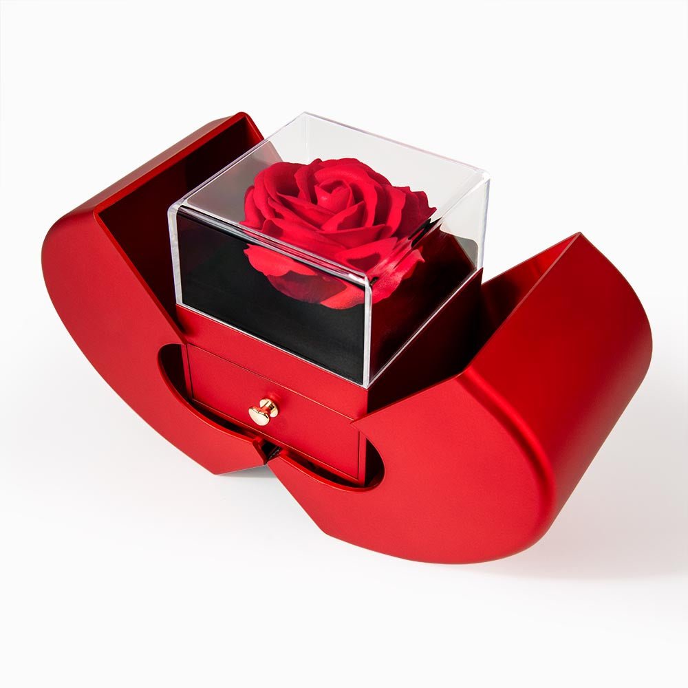Red-Heart-Rose-Gift-Box-top-view-when-open-exposing-the-The-Red-Rose.

